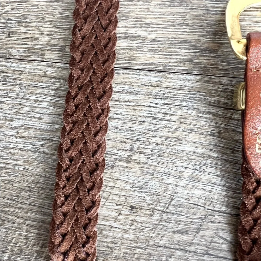 Leather braided belt M/L‎ womens granola girl boho